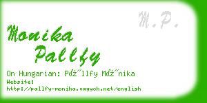 monika pallfy business card